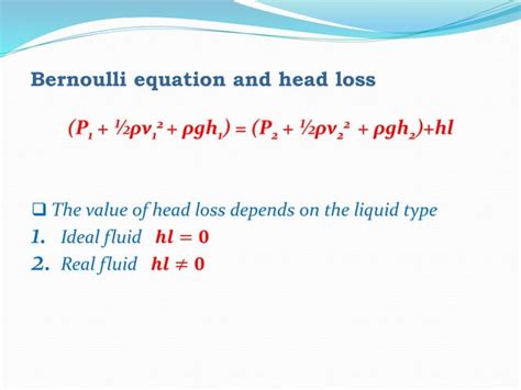 bernoulli's equation centrifugal pump|bernoulli's equation with head loss.